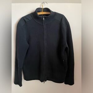 Victorinox Swiss Tech Black Full Zip Cardigan Men's L/XL Utility Winter Sporty